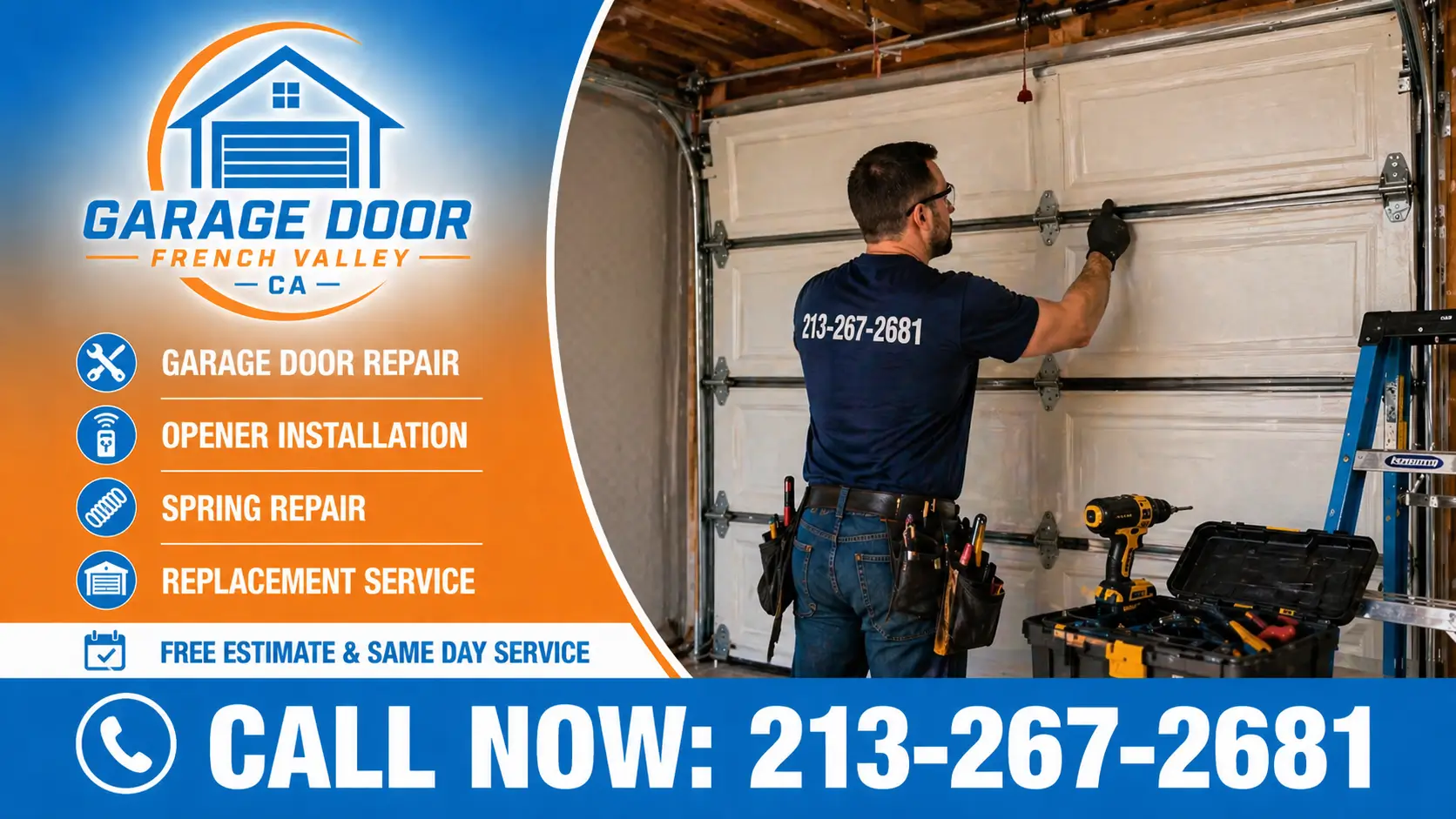 Garage Door French Valley CA | Same Day Repair Service